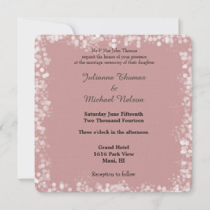Invitation Rose Rose White Bokeh Mariage