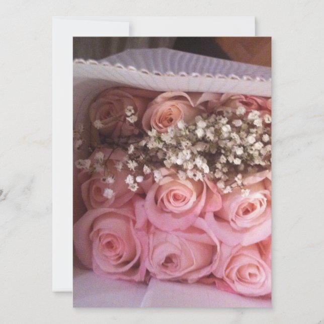 Invitation rose Roses (Devant)