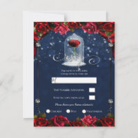 Rose Rouge Bleu Marine Blanc Or Argent RSVP à la s