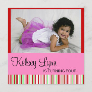 Invitation rose rouge de photo de pastèque