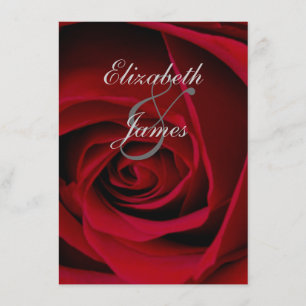 Invitation Rose rouge élégant