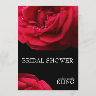 Invitation Rose rouge sur le Arrière - plan noir