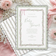 rose Ruban Élégant Baby shower