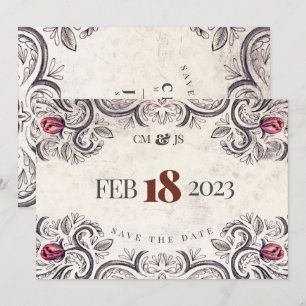 Invitation Rose Rustique Mouline Rouge