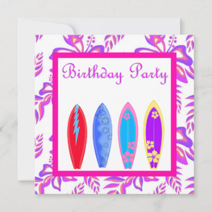 INVITATION ROSE SANS L'INVITATION DU PARTI ANNIVERSAIRE