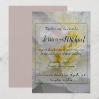 Invitation rose sensible de mariage de pivoine