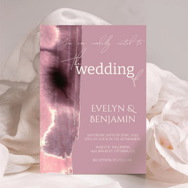 Invitation Rose simple Dusty Mauve Mariage (Créateur téléchargé)