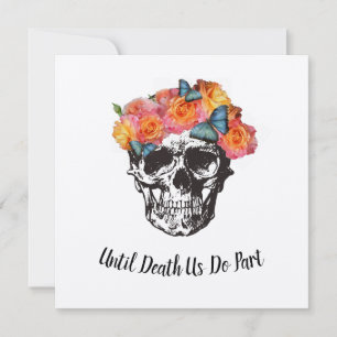 Invitation Rose Skull - Jusqu'à ce que la mort nous sépare