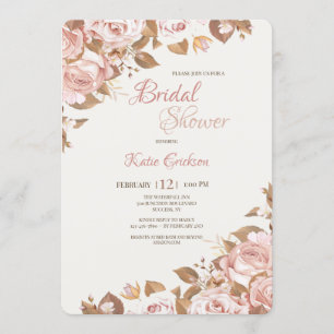 Invitation Rose Splendor Bridal Shower