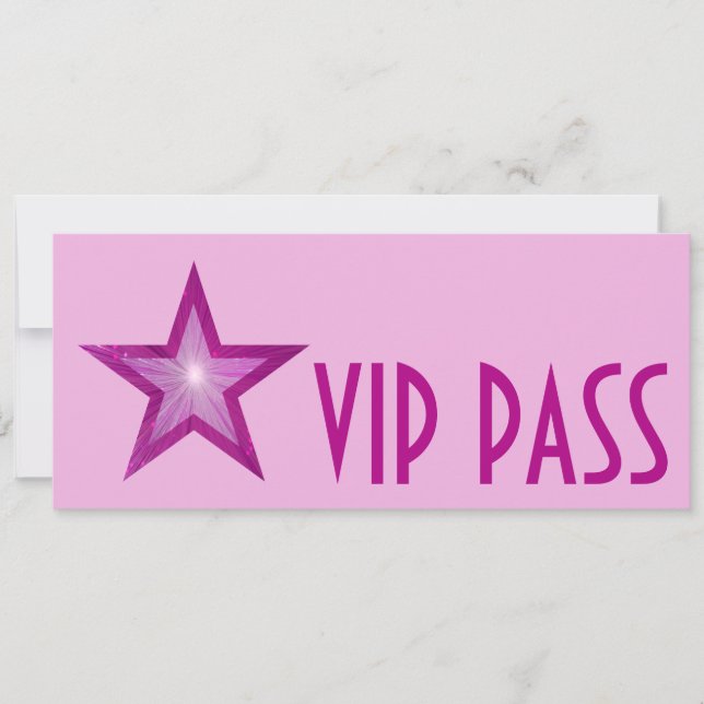 Invitation rose Star 'VIP PASS' rose long (Devant)