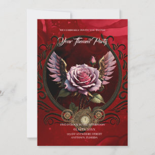 Invitation Rose Steampunk
