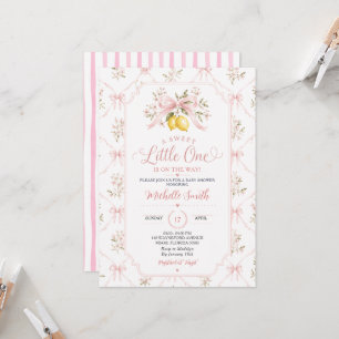 Invitation Rose Un petit SUCRE arrive Bébé Shower