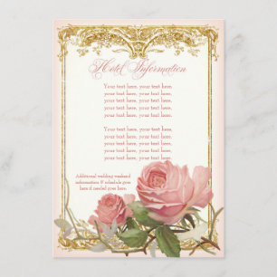 Invitation Rose Vintage Parisien Manoir Maison Couples Douche