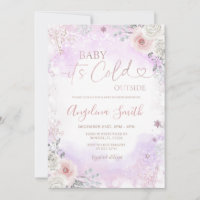 Rose Violet Il Fait Froid Dehors Baby Shower d'Hiv