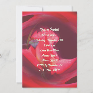Invitation Rosebud Floral Art Party