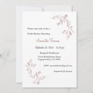 Invitation Rosegold, Faire-part de mariage, Or ros