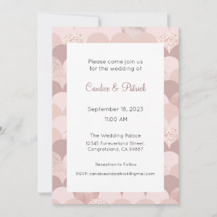 Invitation Rosegold, Faire-part de mariage, Or ros