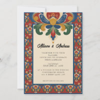 Rosemaling norvégien | Mariage rouge