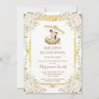 Roses blanches Baby shower Fiesta mexicaine Invita