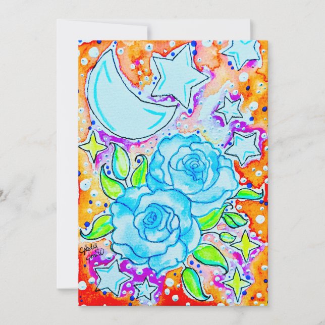 Invitation Roses Bleues (Devant)
