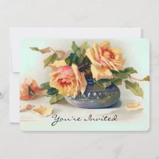 Invitation Roses dans une Fête de l'mariée de Bowl