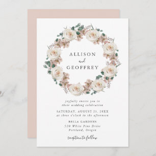 Invitation Roses d'aquarelle et orchidées Mariage de gerbes f