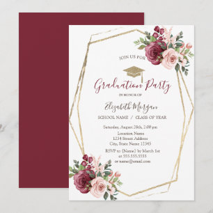 Invitation Roses de Bourgogne, Casquette de grade, Diplôme