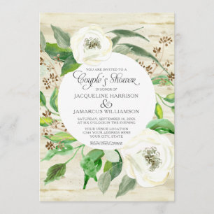 Invitation Roses de guirlande d'eucalyptus semés par BOHO de