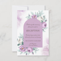 Roses de lilas à l'aquarelle points polka mariage