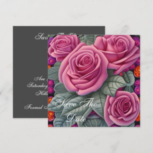 Invitation Roses de mariage délicates pastel rose