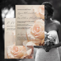Roses d'été Mariage élégant et RSVP