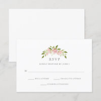 Roses généreux | Elégant mariage rose floral RSVP
