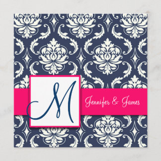 Invitation Roses indien d'invitations de monogramme de
