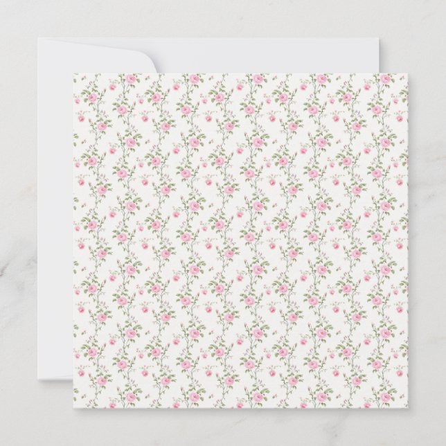 Invitation Roses roses (Devant)