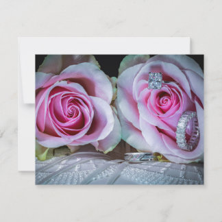 Invitation Roses roses et vertes