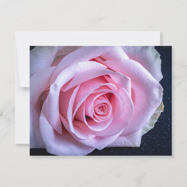 Invitation Roses roses et vertes (Devant)