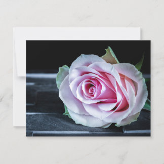 Invitation Roses roses et verts