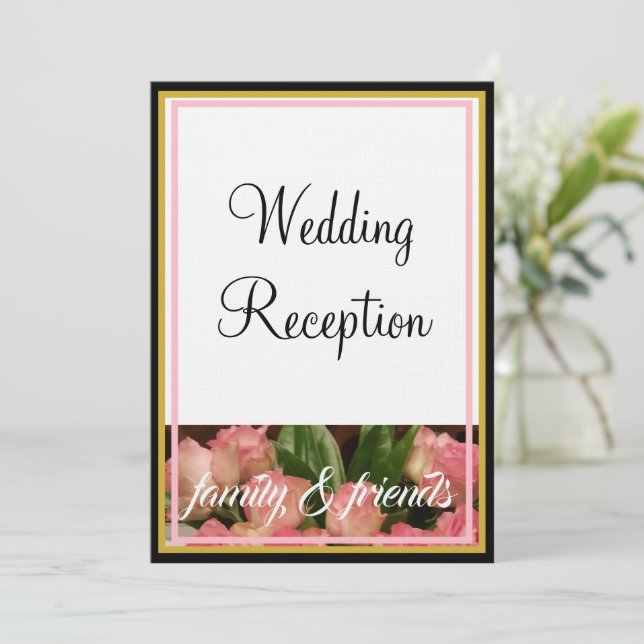 Invitation Roses Roses Mariage Famille Amis (Debout devant)