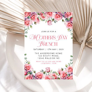 Invitation Roses roses modernes Floral Mothers Day Brunch