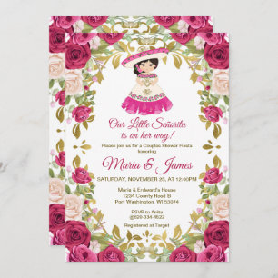 Invitation Roses roses rose Fleurs mexicaines Fiesta Couples 