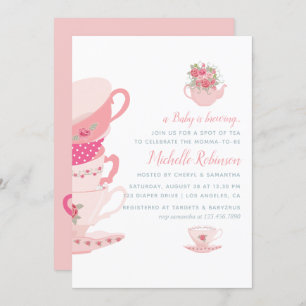 Invitation Roses roses rose Floral Tea Party Baby shower Invi