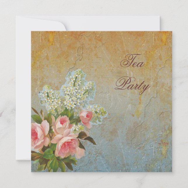 Invitation Roses Roses Rosebuds Roses (Devant)