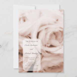 Invitation Roses Roses Roses Élégantes Roses Fines de Mariage