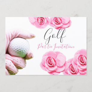 Invitation Roses roses roses et balle de golf