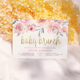 Invitation Roses roses roses et verdure Baby shower de Brunch