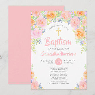Invitation Roses roses roses mignonnes Aquarelle Florale Fill