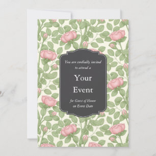 Invitation Roses roses roses personnalisées ivoire