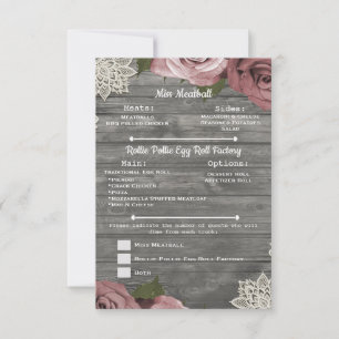 Invitation Roses Roses Roses Roses Roses Gris Dentelles en Bo