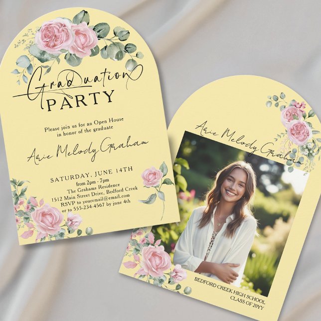 Invitation roses roses roses roses roses roses script photo r (Créateur téléchargé)