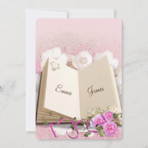 Invitation Roses roses Vow Renouvellement Livre Mariage